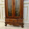 Red Wood Corner Display Cabinet