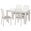 Frostline 4 – Table and 4 chairs, white/white light grey, 130/190x80 cm