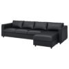 SofaLux 4C - 4-seat sofa, with chaise longue/Grann/Bomstad black