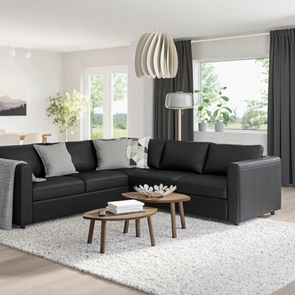 SofaLux CR4 - Corner sofa, 4-seat, Grann/Bomstad black