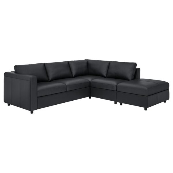 SofaLux CR4O - Corner sofa, 4-seat, with open end/Grann/Bomstad black
