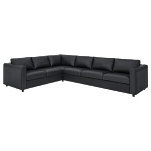 SofaLux CR5 - Corner sofa, 5-seat, Grann/Bomstad black